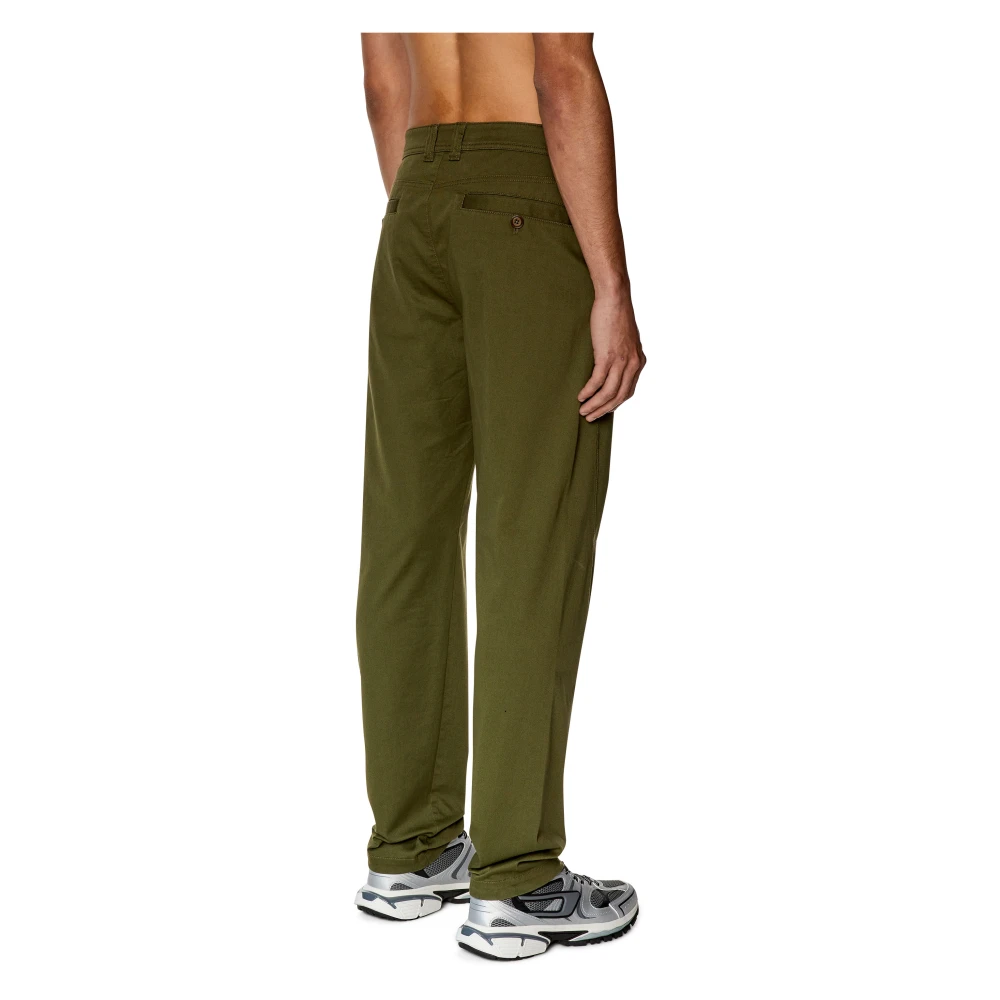 Diesel Chino pants in cotton gabardine Green Heren