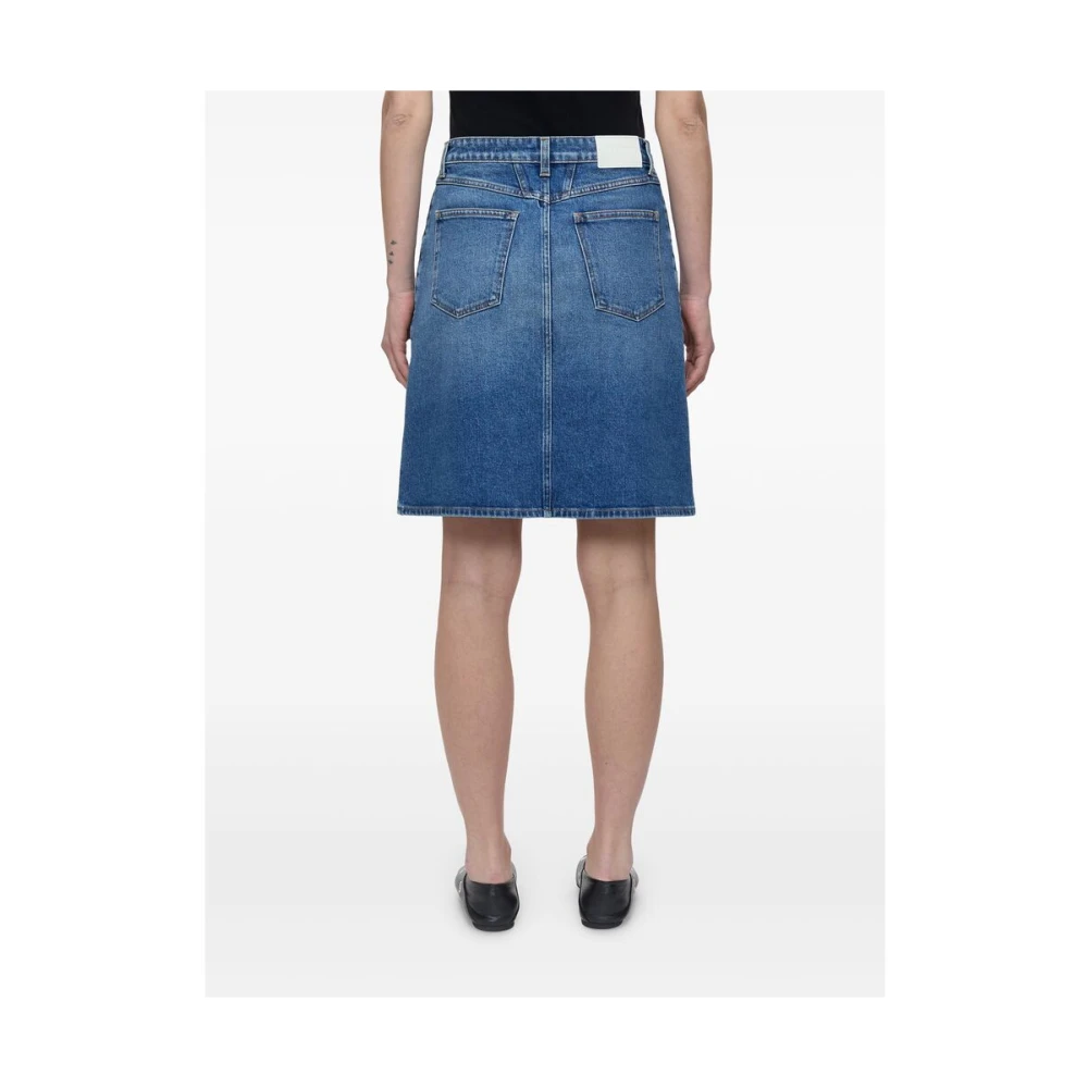 closed Lichtblauwe Rok met Zakken Blue Dames