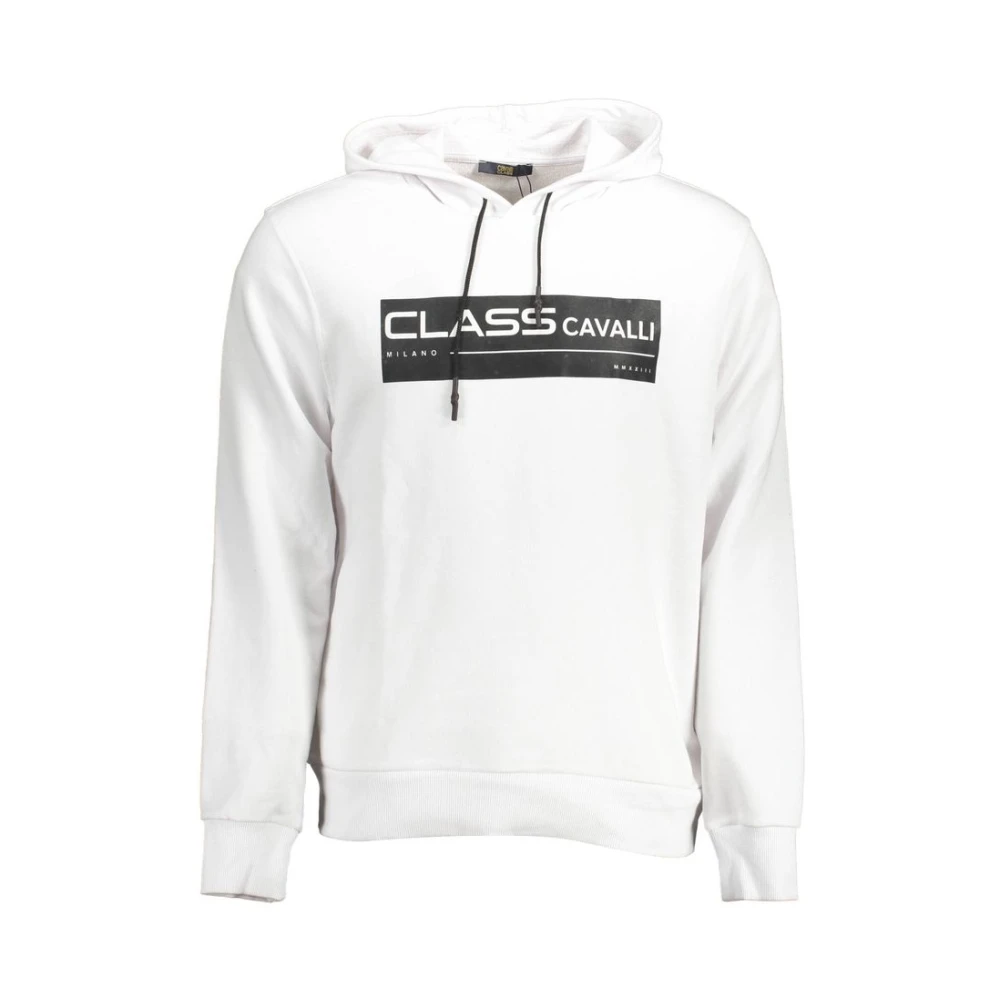 Cavalli Class White Cotton Men Sweatshirt - XXL - Image 2