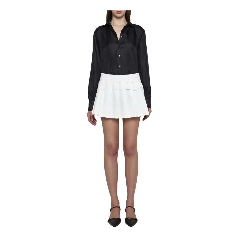Blanca Vita Basis Witte Shirts Black Dames