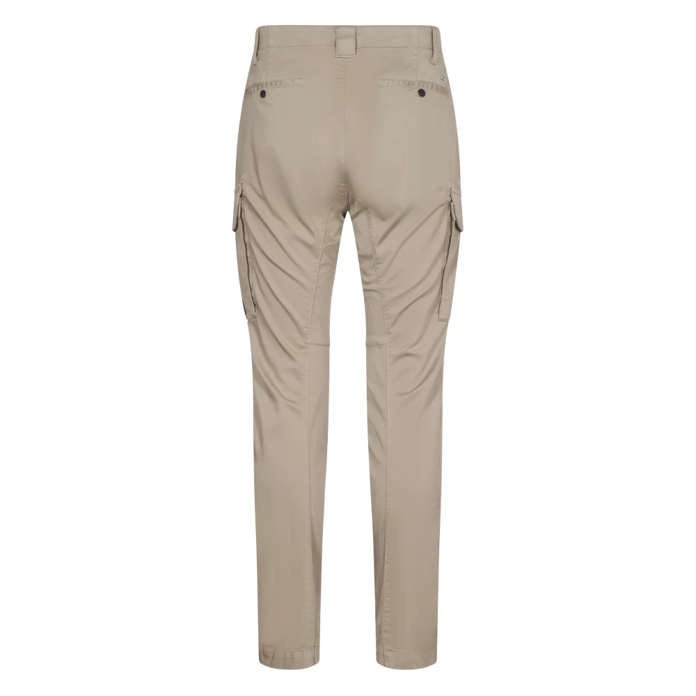 C.P. Company Cargo Lens Broek in Sateen Stretch Beige Heren