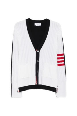 Cable Knit V-Neck Cardigan