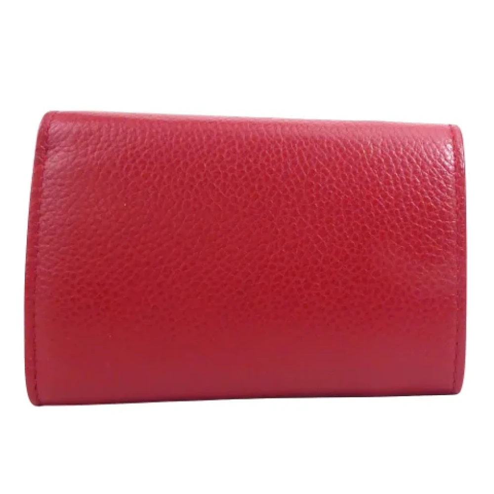 Saint Laurent Vintage Pre-owned Leather wallets Red Dames