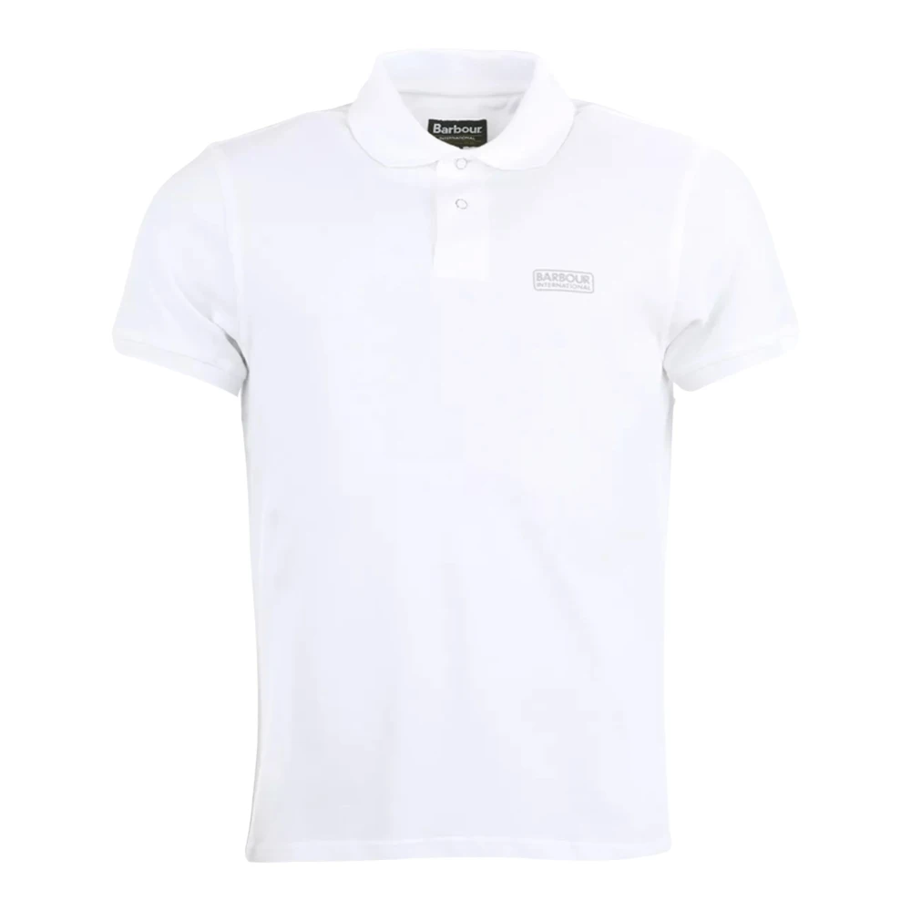 Barbour Essential Slim Fit Polo Ss22 White Heren