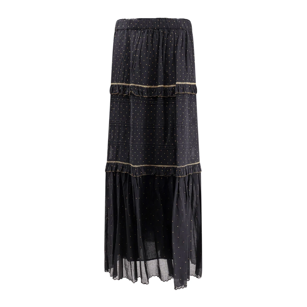 Marant Étoile Women's Black Flounced Maxi Skirt