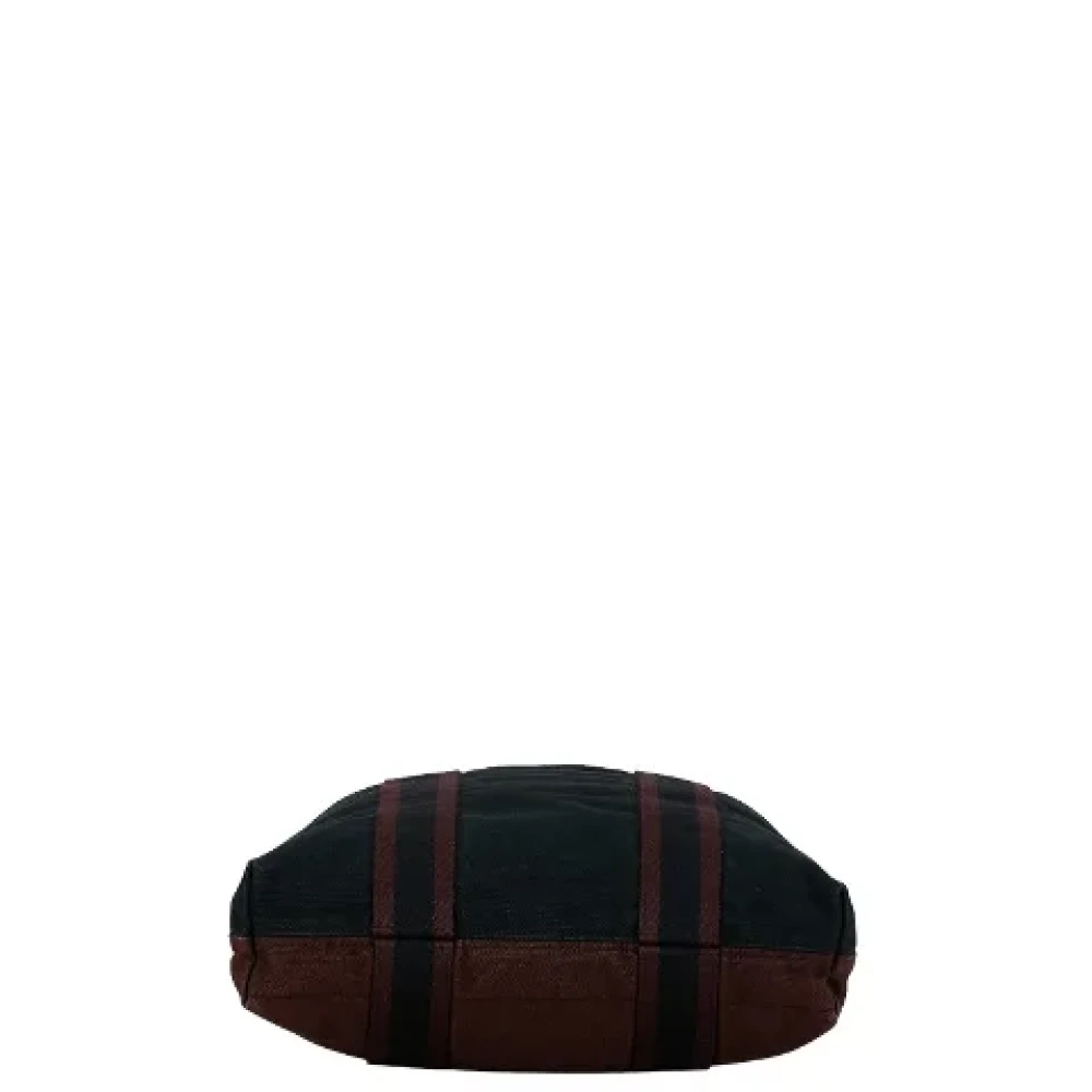 Hermès Vintage Pre-owned Cotton handbags Black Dames