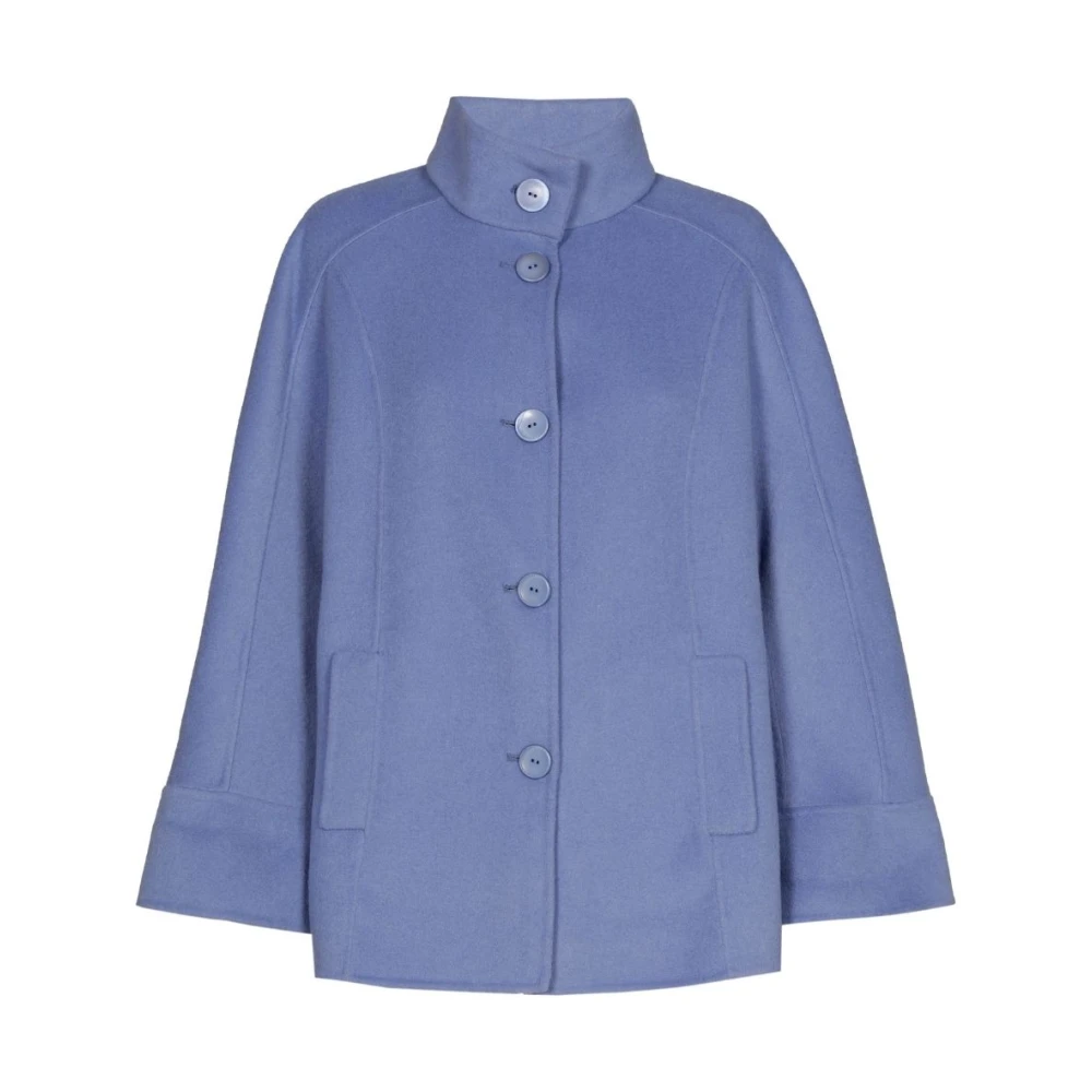 Marie Méro Elegante Jeans-Blauwe Jas Blue Dames
