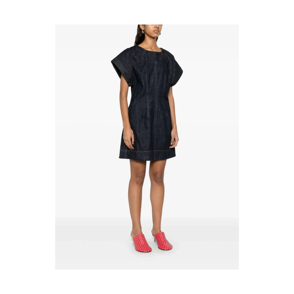 Soeur Indigo Blauwe Jurk met Ronde Hals Blue Dames