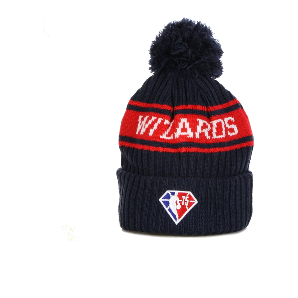 New Era Men's Black Nba Draft Pom Pom Hat Wizards