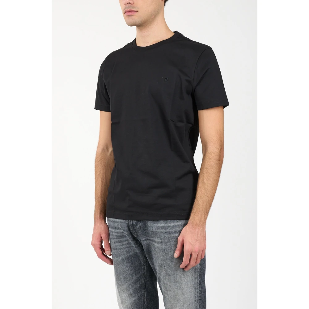 Dondup Jersey T-shirt met slim fit Black Heren
