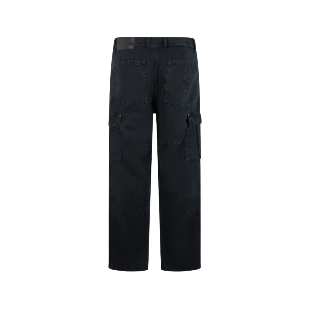 Roberto Cavalli , Straight Trousers, Female, Blue, Xl, Cargo Trousers