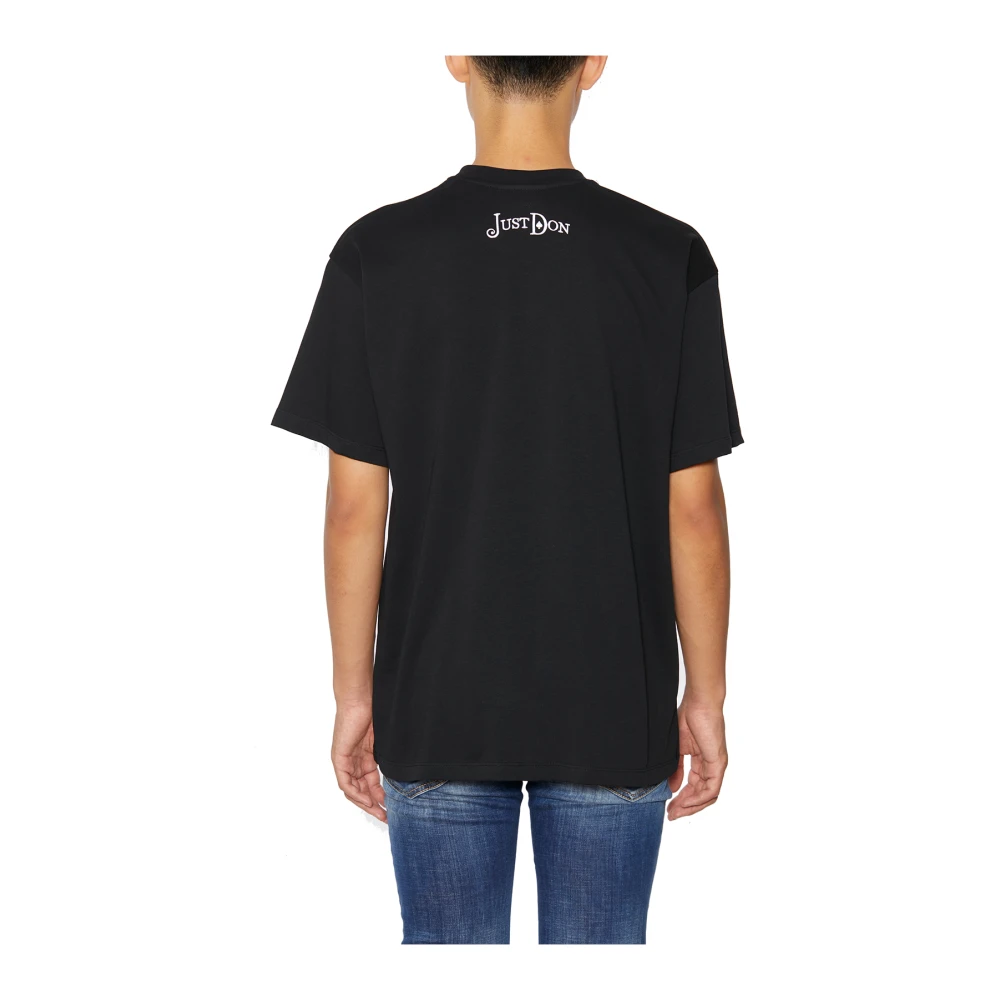 Just DON Katoenen Ronde hals T-shirt Black Heren