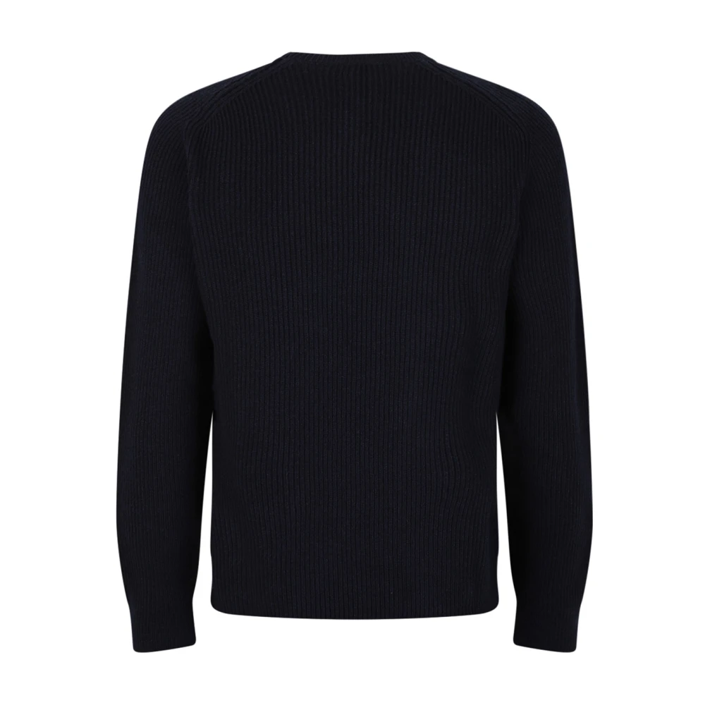 Gran Sasso Navy Blue Crew Neck Sweater Black Heren