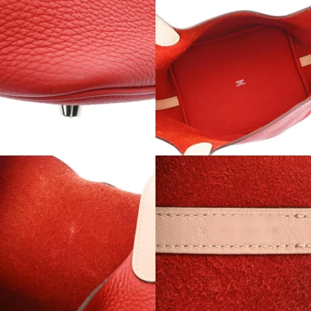 Hermès Vintage Pre-owned Leather handbags Red Dames