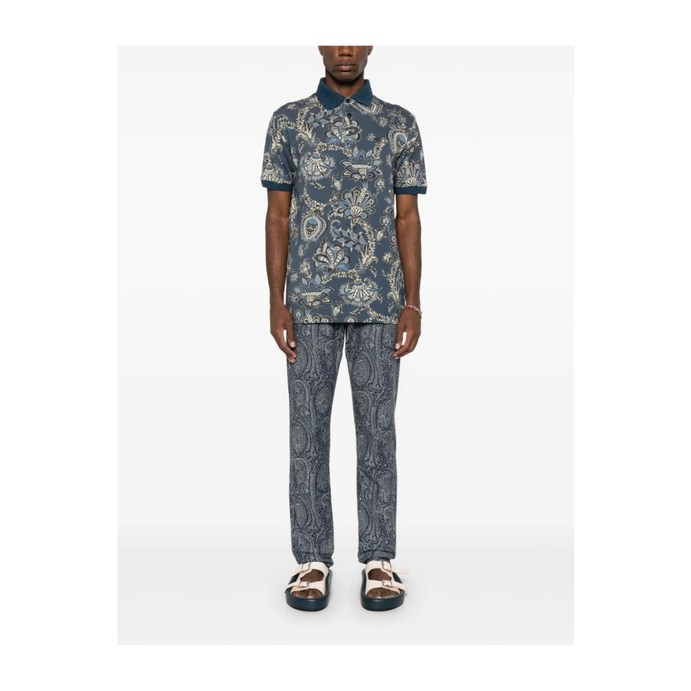 ETRO Rode Polo Roma T-shirts en Polos Multicolor Heren