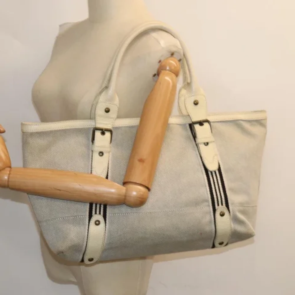 Burberry Vintage Pre-owned Canvas handbags Beige Dames