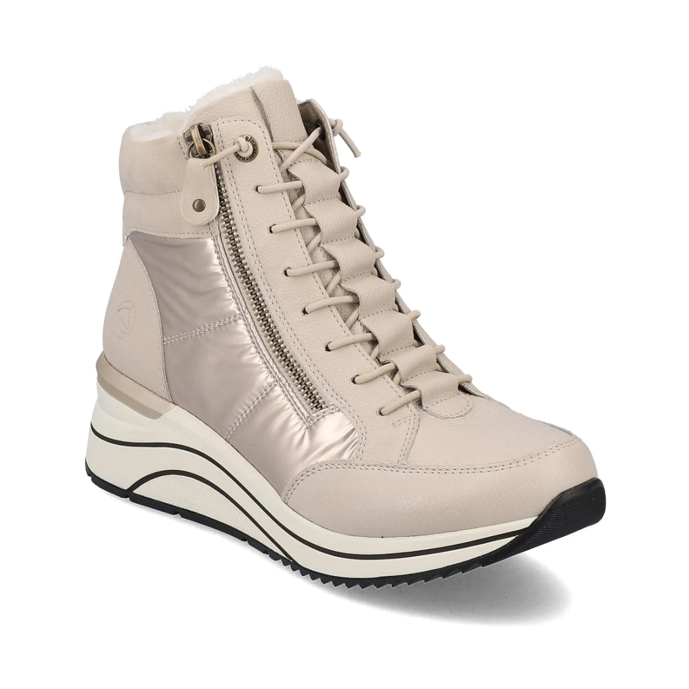 Remonte Beige Casual Enkellaarsjes Beige Dames