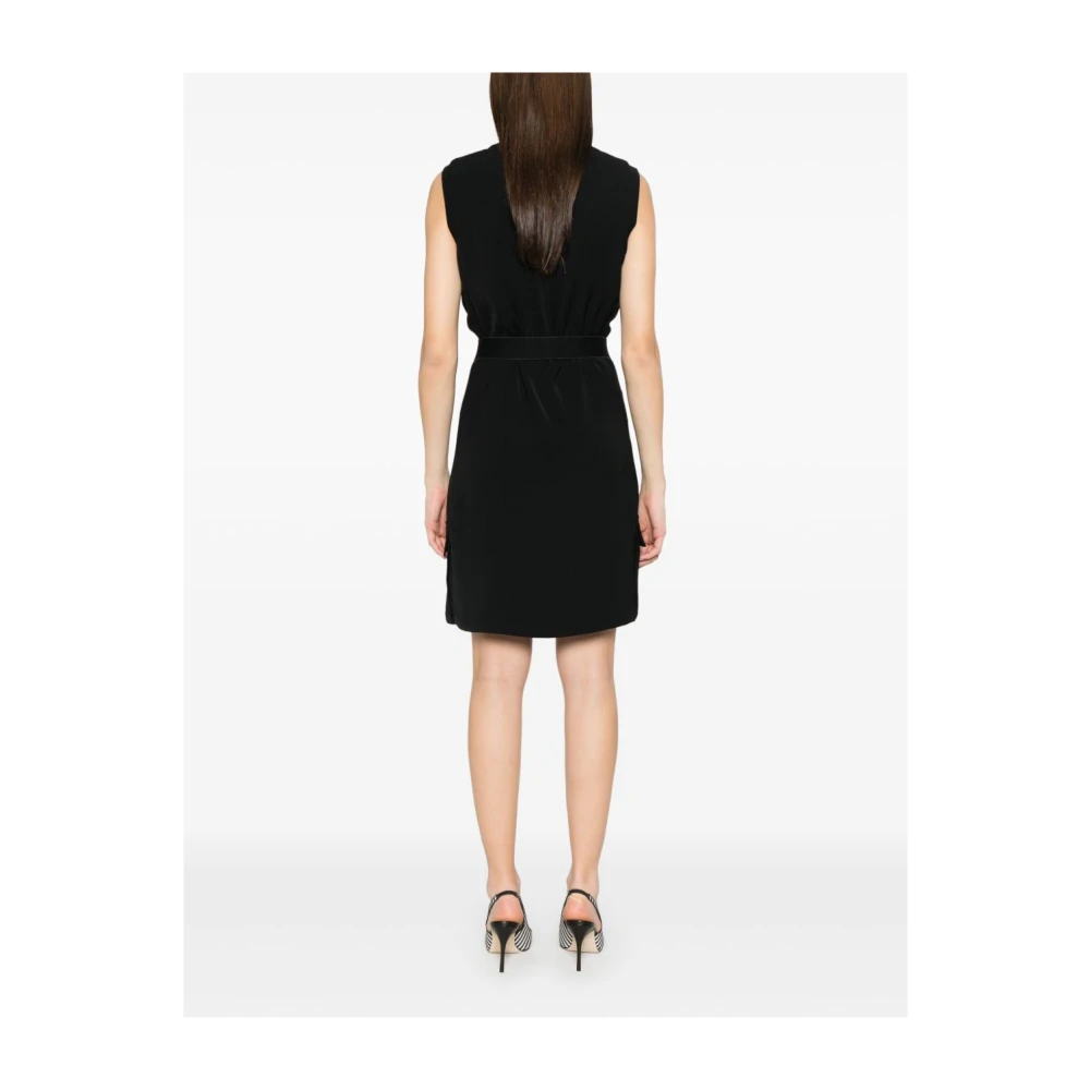 Liu Jo Zwarte Eyelet Detail Cut-Out Jurk Black Dames