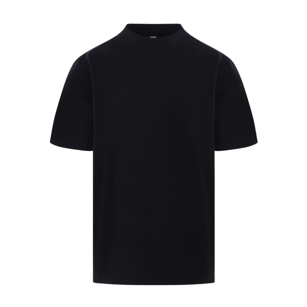Cfcl Zwarte T-shirt met textuur en hoge-lage zoom Black Heren