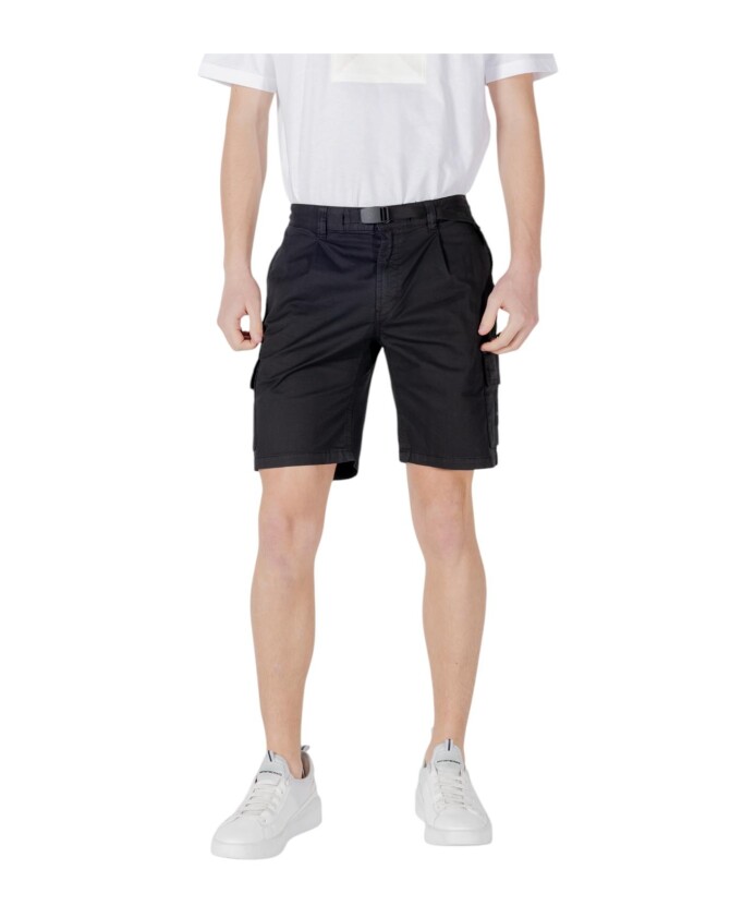 zwarte-katoenmix-rits-shorts