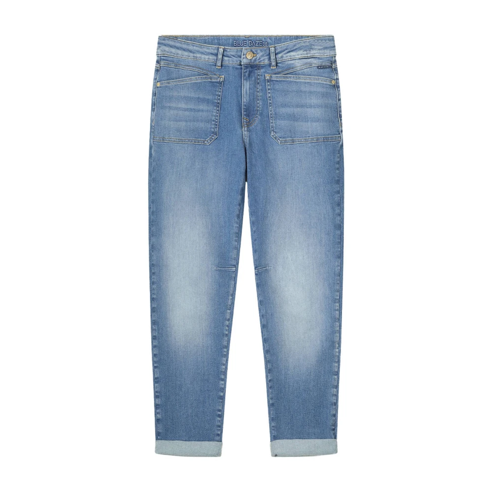 Summum Woman Indigo Tapered Denim Jeans Blue Dames
