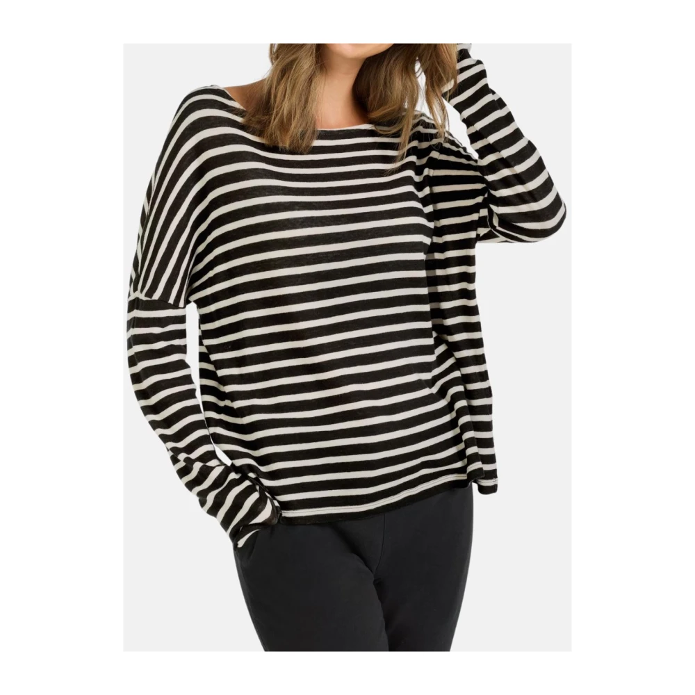 Juvia Gestreept Cashmere Ronde Hals T-shirt Multicolor Dames