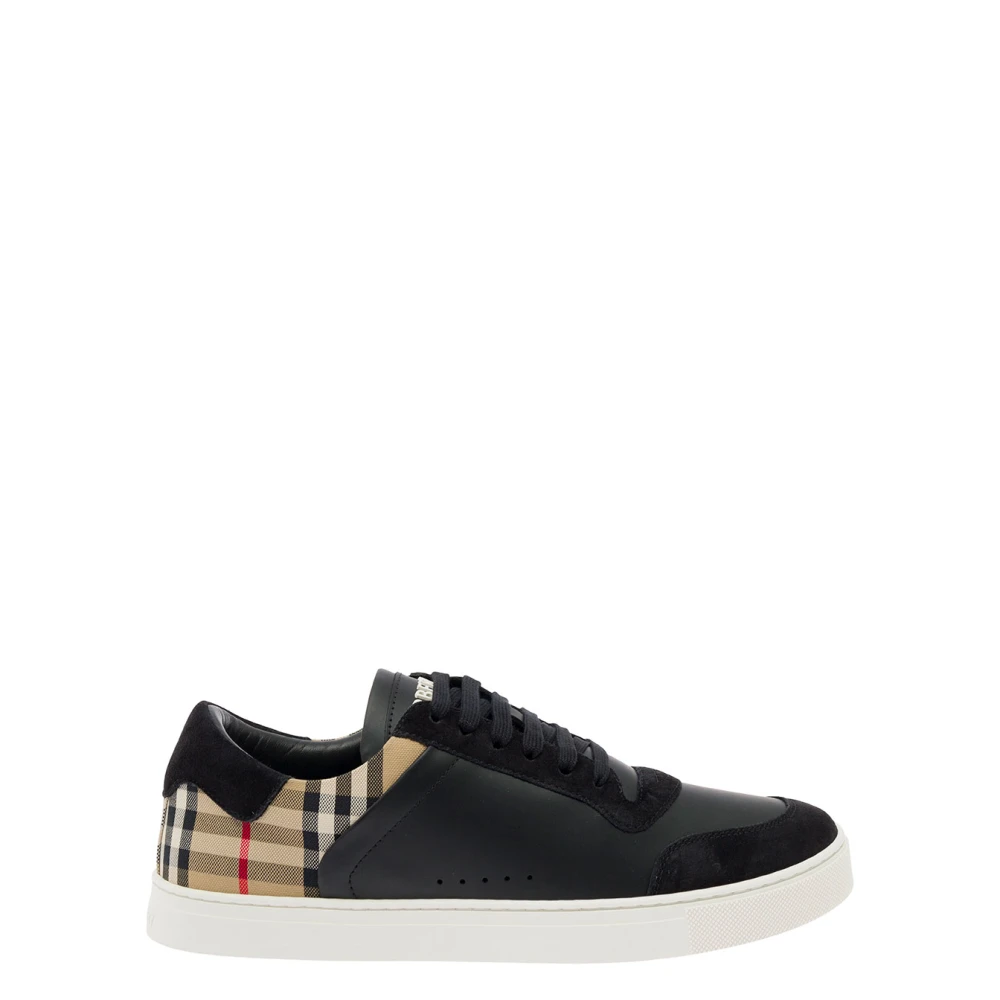 Burberry Men's Black Check Trainers - Sneakers - 6 Uk - Shoes