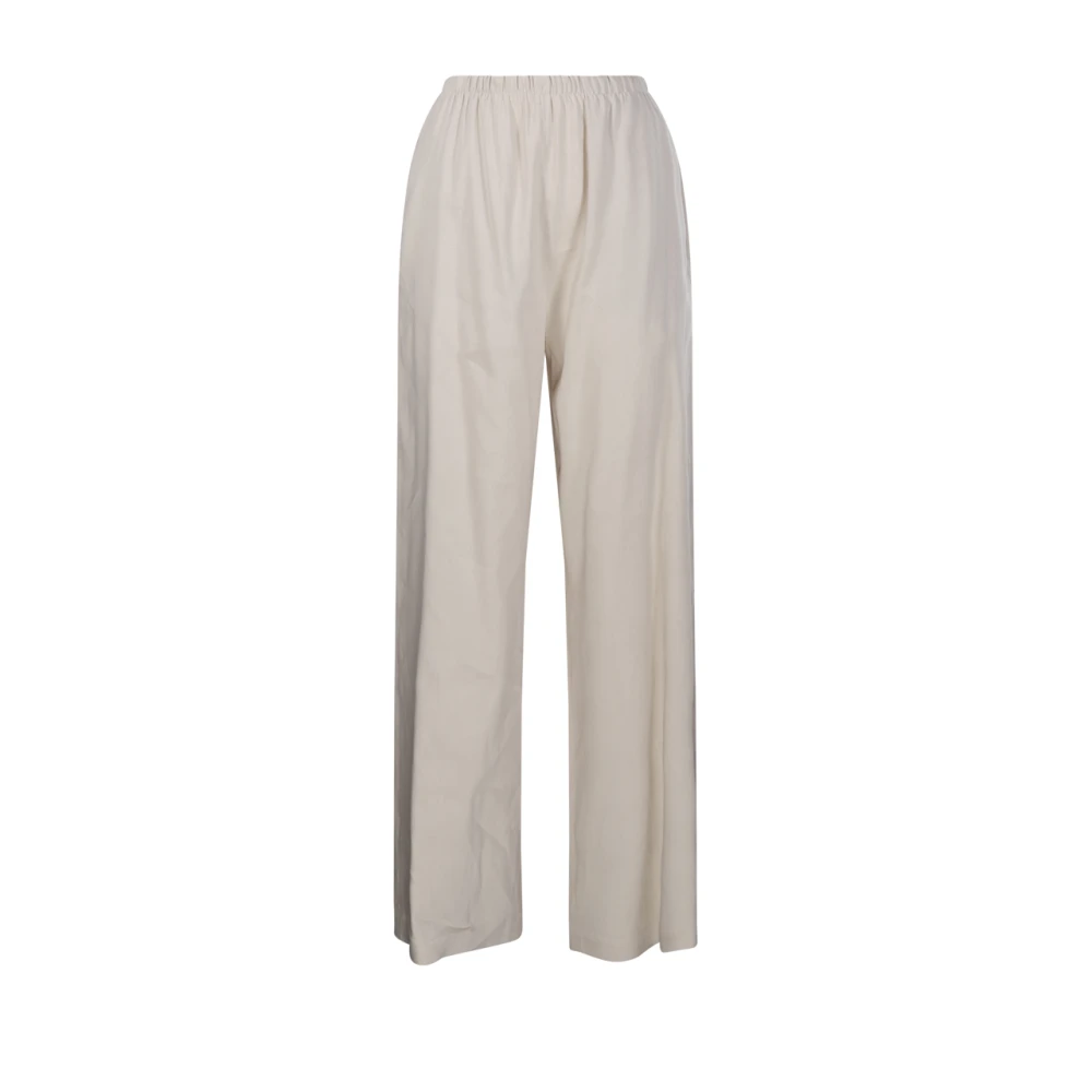 Max Mara Women's Beige Wide Trousers, S, Destino Trousers