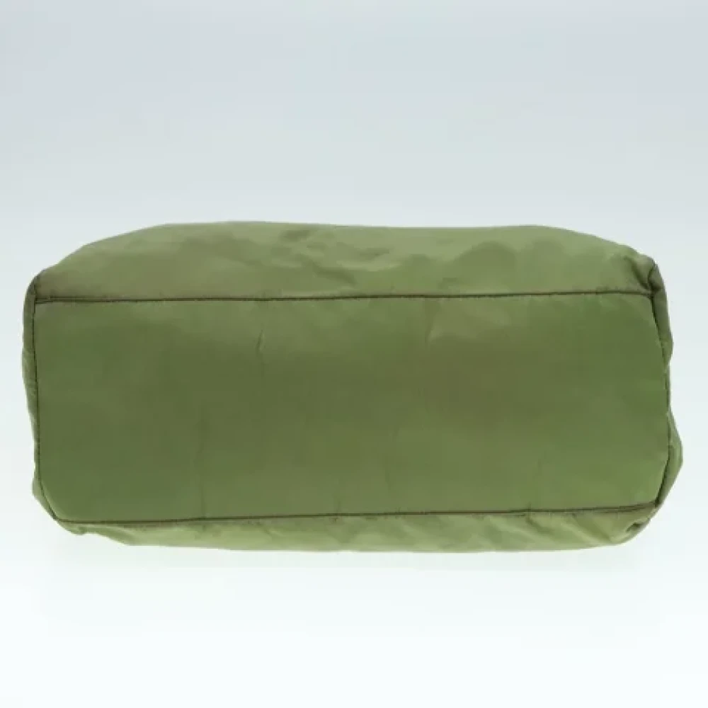 Prada Vintage Pre-owned Nylon handbags Green Dames