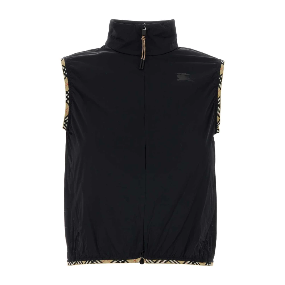 Burberry Women's Black Waistcoats, Xs, Langham Nylon Sleeveless Jacket