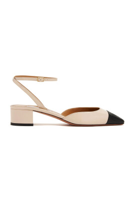 two-tone-leather-buckle-strap-shoes