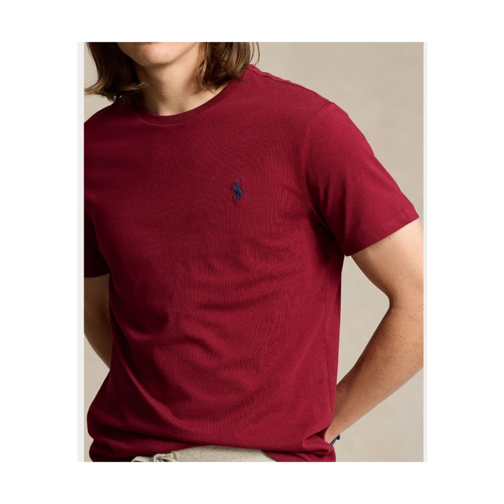 Ralph Lauren Rode Ronde Hals T-Shirt Red Heren