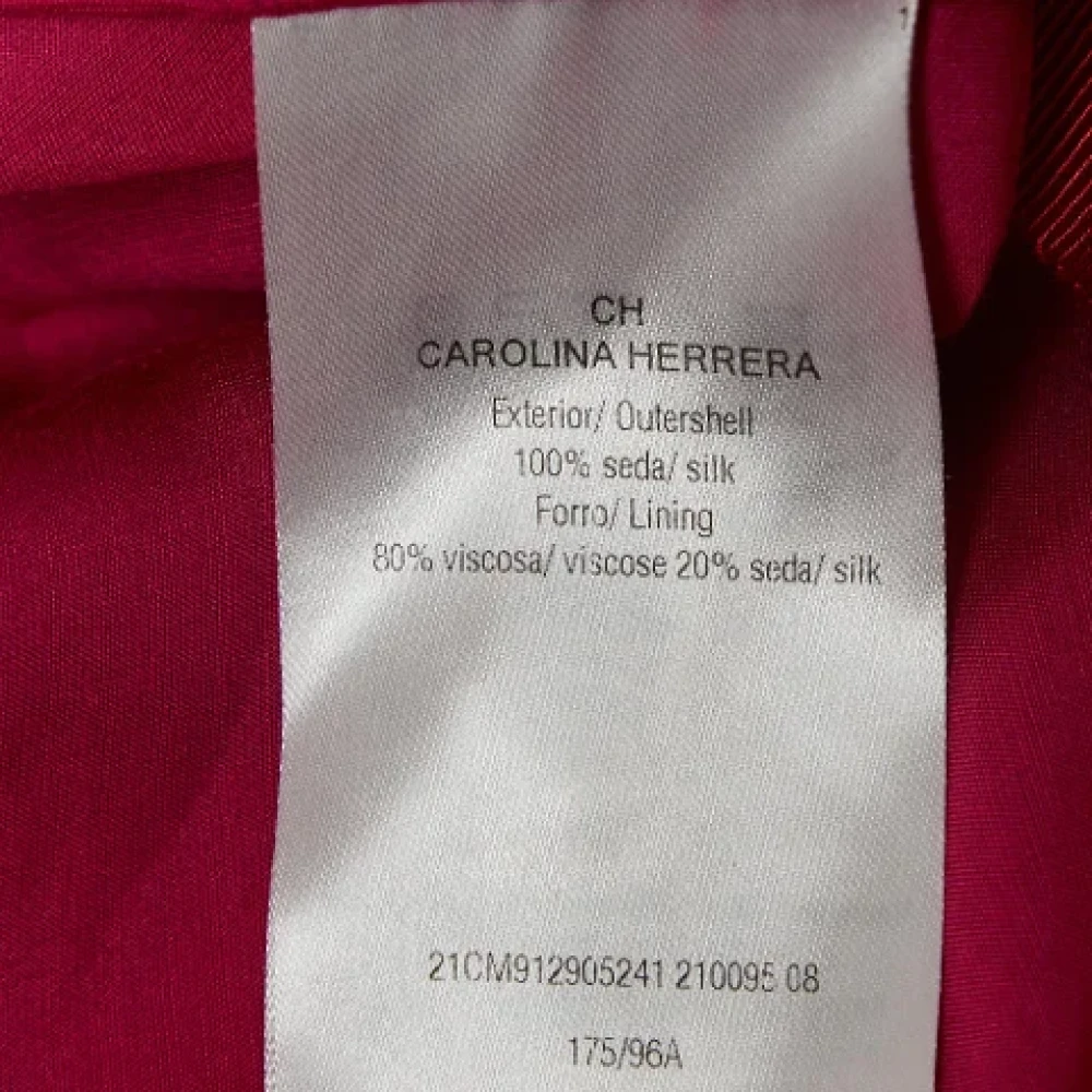 Carolina Herrera Pre-owned Silk dresses Pink Dames