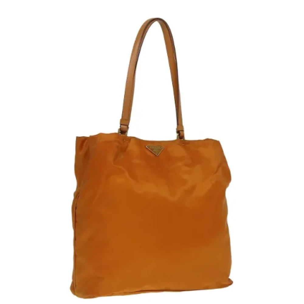 Prada Vintage Pre-owned Nylon totes Orange Dames