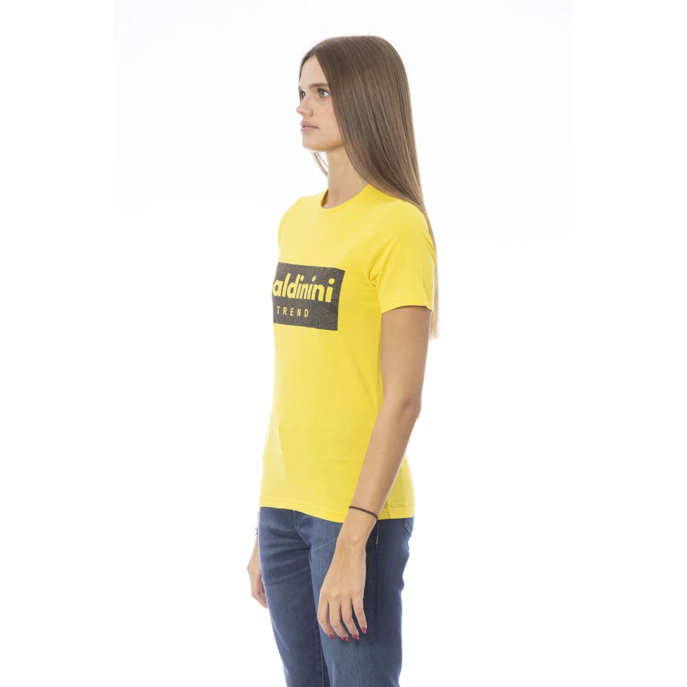 Baldinini Trend T-shirt met voorprint Yellow Dames
