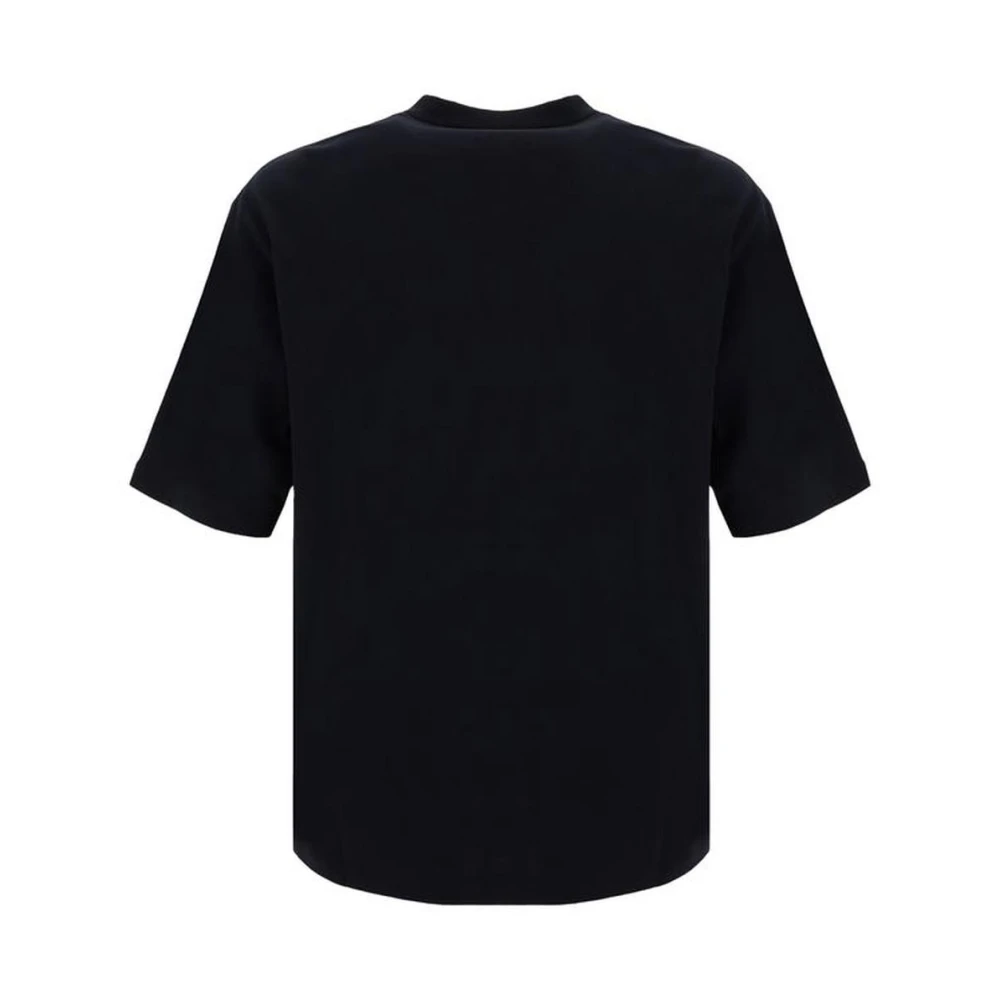 Dsquared2 Monogram Katoenen T-shirt met Geribbelde Hals Black Heren