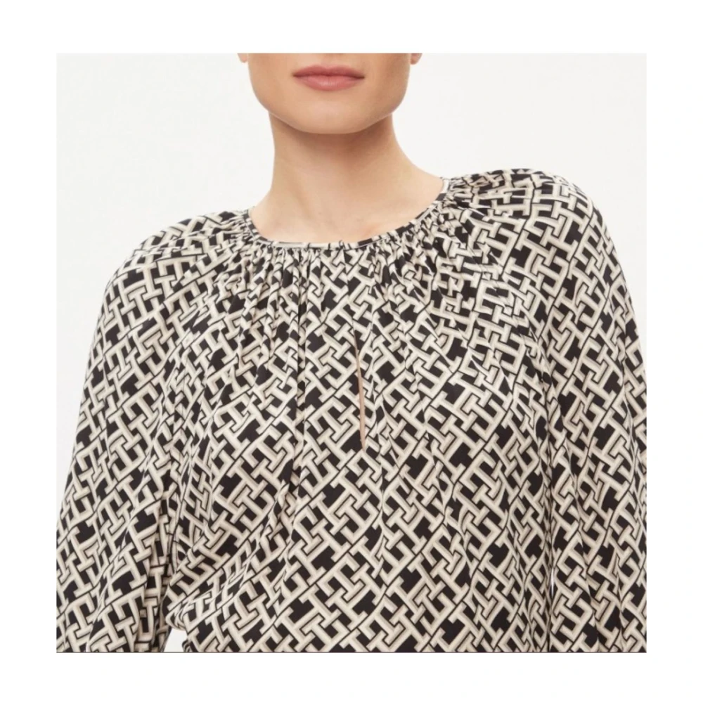 Tommy Hilfiger Bloemen Midi Jurk voor Vrouwen Black Dames