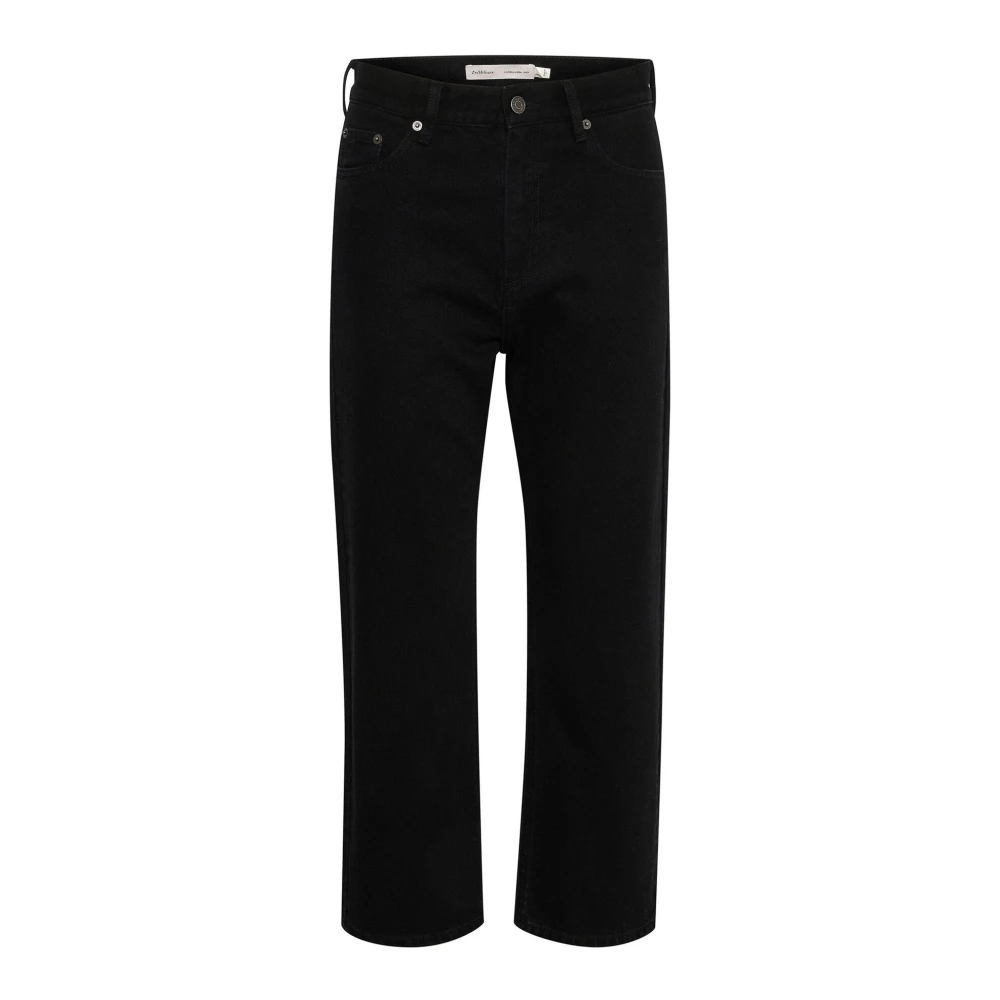 Inwear Women's Black Modern Cropped Straight-Leg Jeans - Straight Fit Jeans - W31 - Jeans