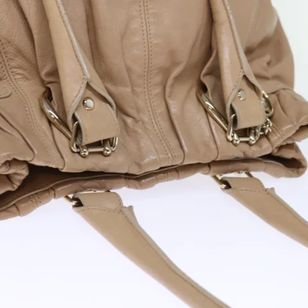 Celine Vintage Pre-owned Leather totes Beige Dames