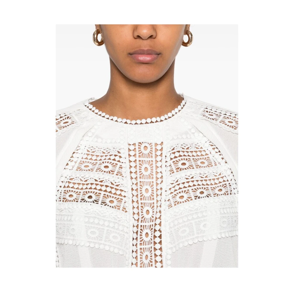 IRO Witte Jurk met Knoopmanchet White Dames