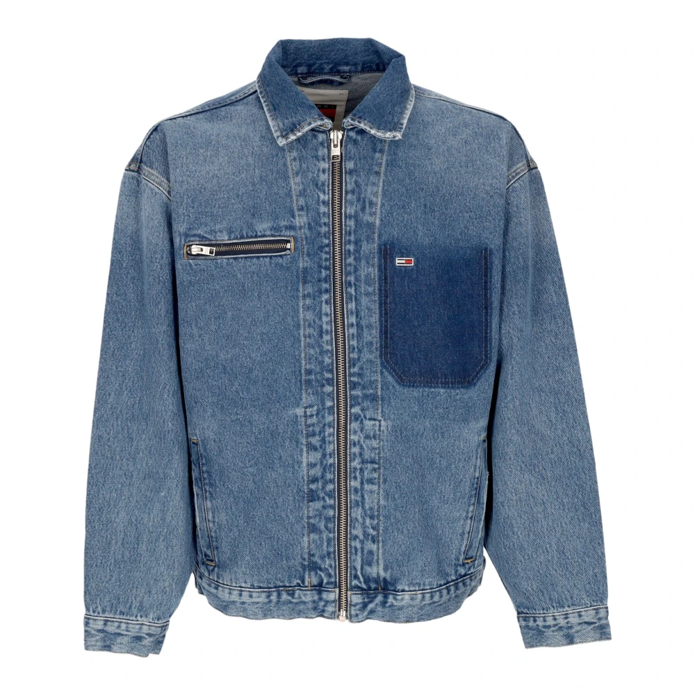 Tommy Hilfiger Oversized Postbode Denim Jack Heren Jeans Blue Heren