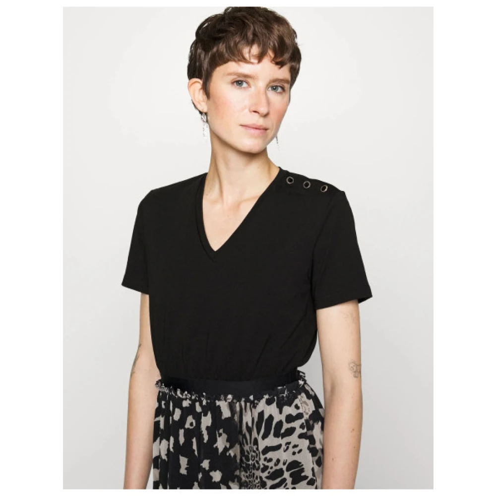 Liu Jo Korte T-shirtjurk met dierenprint Black Dames