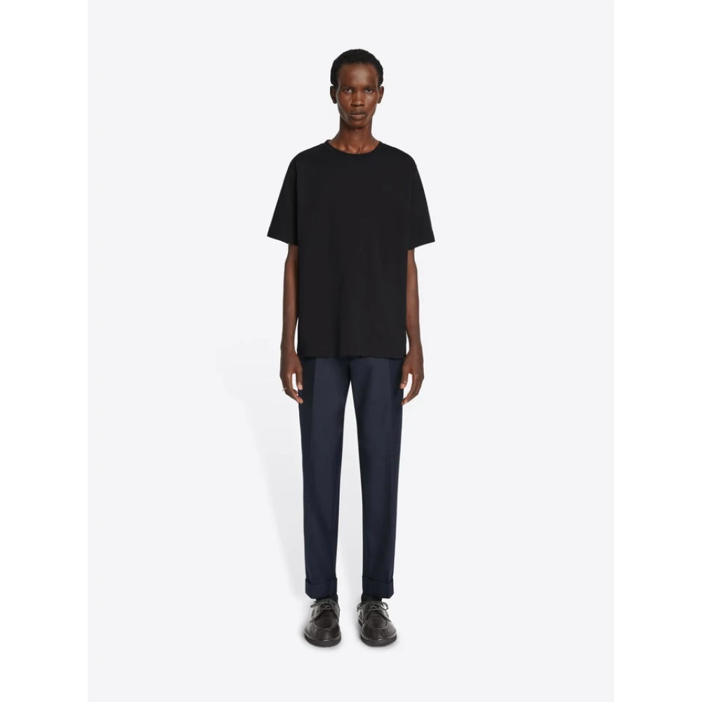 Dries Van Noten Zwart Crew Neck Katoenen T-shirt Black Heren