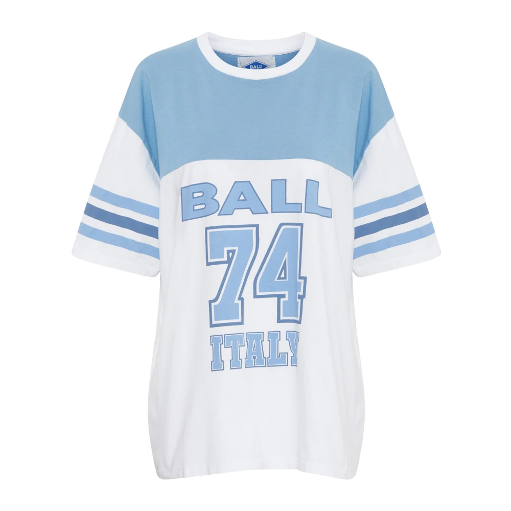 Ball Sportieve Oversized T-shirt met Strepen White Dames