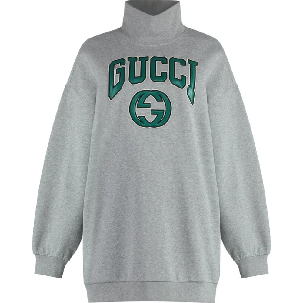 Gucci Fleece Back Sweatshirt Gray Dames