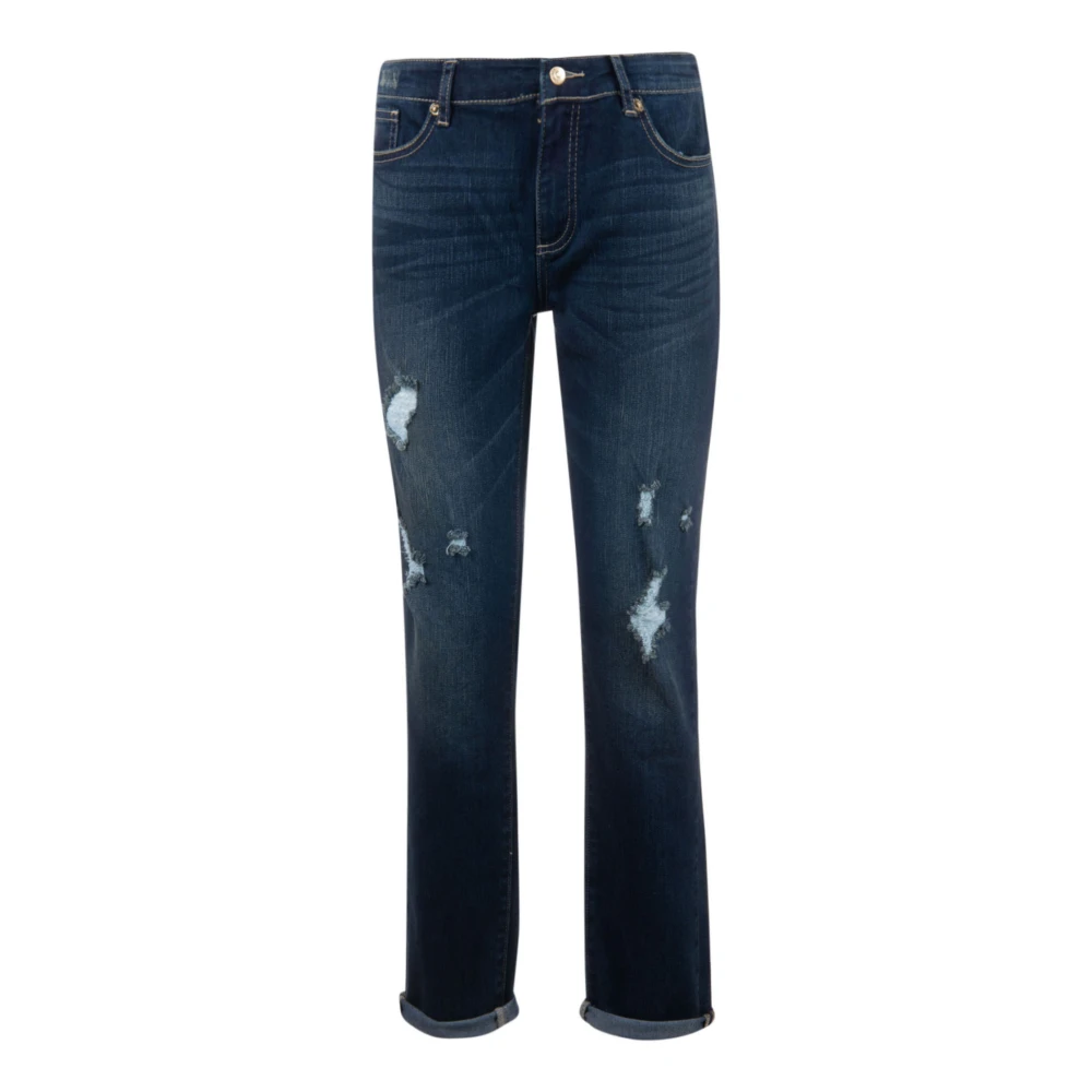 Armani Exchange Blauwe 5 Zakken Jeans Blue Dames