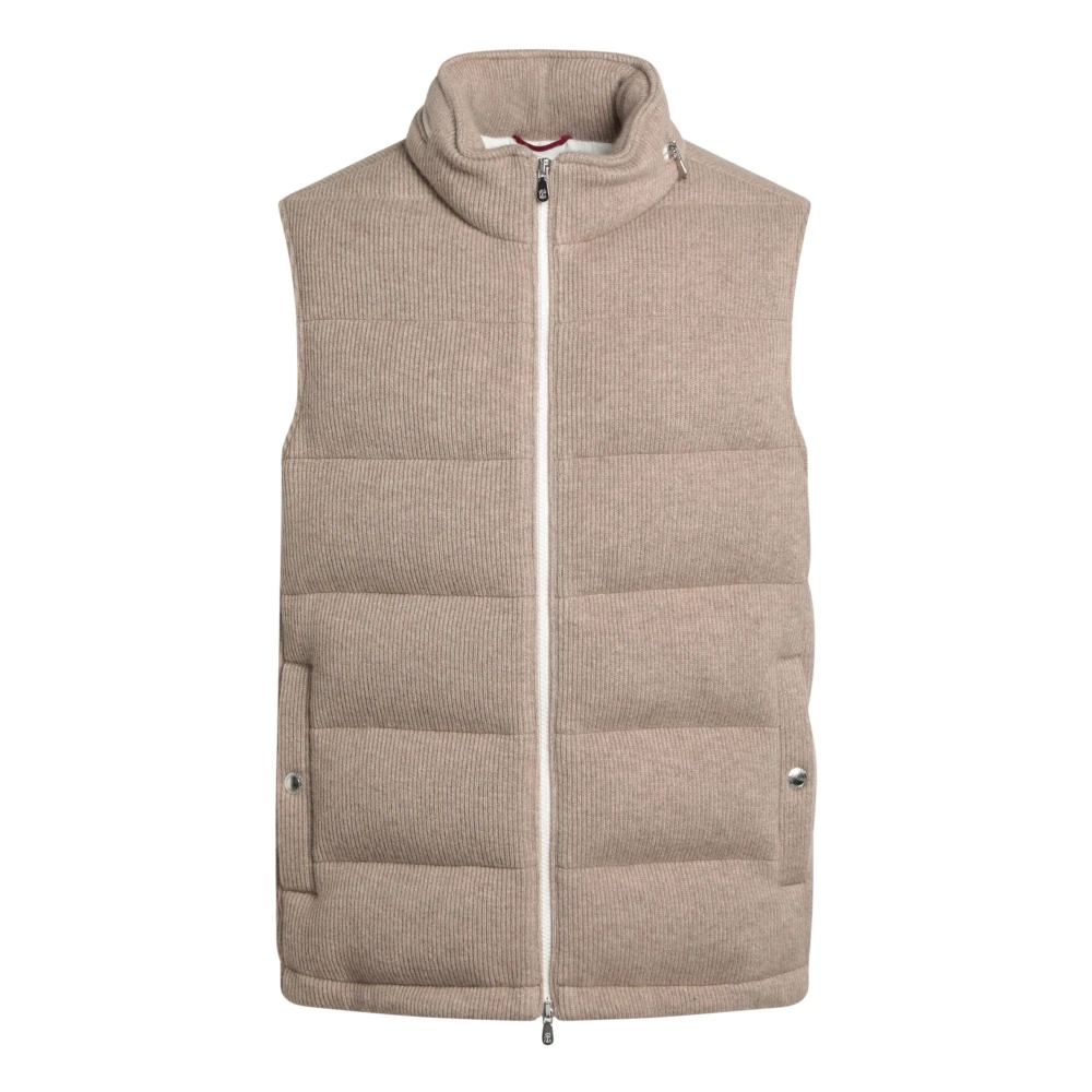 BRUNELLO CUCINELLI Gewatteerde jas Brown Heren