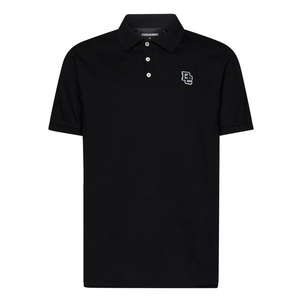 Dsquared2 Zwarte Tennis Fit Polo T-shirts en Polos Black Heren