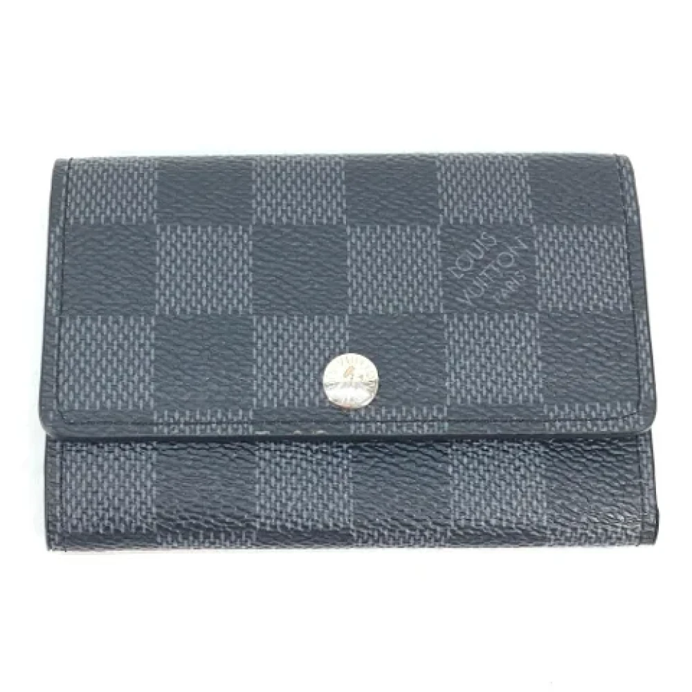 Louis Vuitton Vintage Pre-owned Cotton key-holders Black Dames