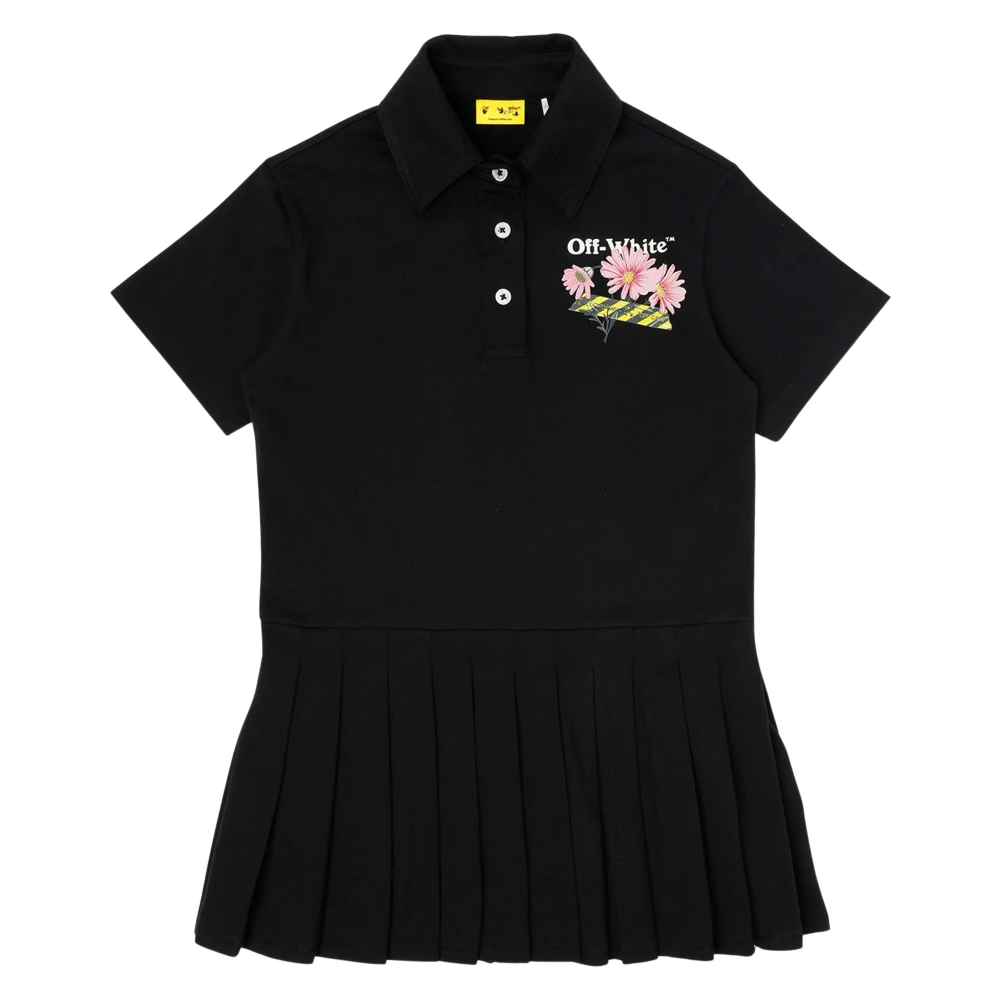 Off White Girls Black Dresses, 14 Y, Daisy Tape Dress